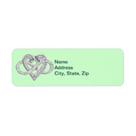 Groene Infinity Heart Adresetiketten Etiket