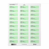Groene Infinity Heart Adresetiketten Etiket (Full Sheet)