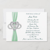 Groene Infinity Heart Bridal Shower Kaart (Voorkant)