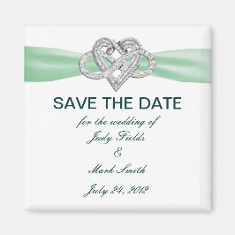 Groene Infinity Heart sparen de Datum Magnet