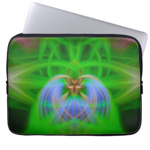 Groene ingewikkeldheid laptop sleeve