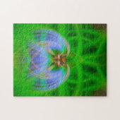Groene ingewikkeldheid legpuzzel (Horizontaal)