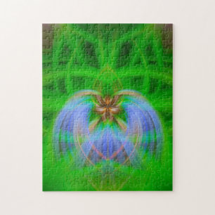 Groene ingewikkeldheid legpuzzel