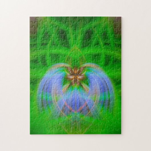 Groene ingewikkeldheid legpuzzel (Verticaal)