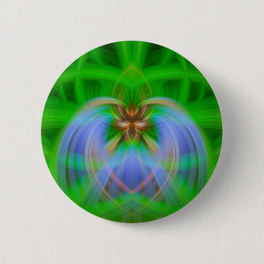 Groene ingewikkeldheid ronde button 5,7 cm (Voorkant)
