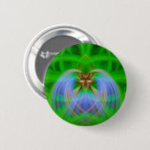 Groene ingewikkeldheid ronde button 5,7 cm (Voorkant /achterkant)