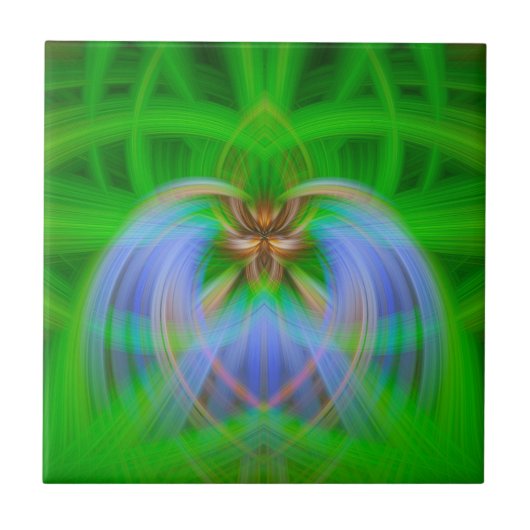 Groene ingewikkeldheid tegeltje (Voorkant)