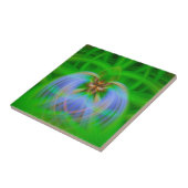 Groene ingewikkeldheid tegeltje (Zijkant)