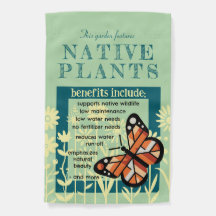 Groene inheemse Planten Monarch Butterfly Minimali