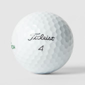 Groene Initialen & Achternaam II Titleist Pro V1 Golfballen (Logo)