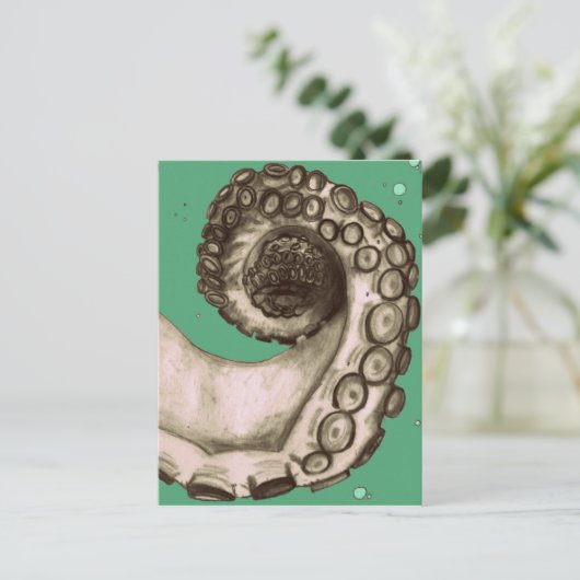 -groene inktbuis briefkaart (Staand voorkant)