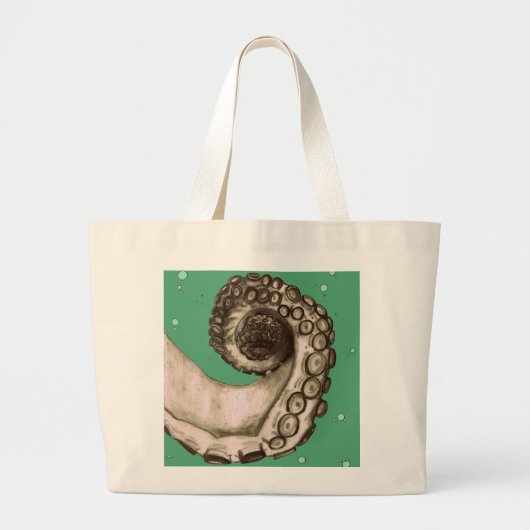 -groene inktbuis grote tote bag (Voorkant)