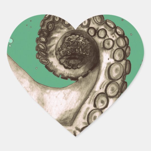 -groene inktbuis hart sticker (Voorkant)