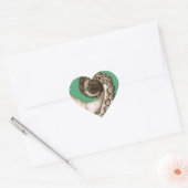 -groene inktbuis hart sticker (Envelop)