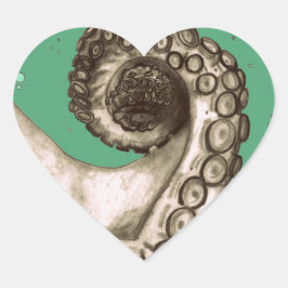 -groene inktbuis hart sticker