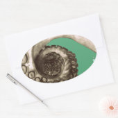 -groene inktbuis ovale sticker (Envelop)