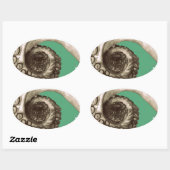 -groene inktbuis ovale sticker (Vel)