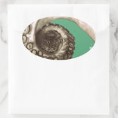 -groene inktbuis ovale sticker (Tas)