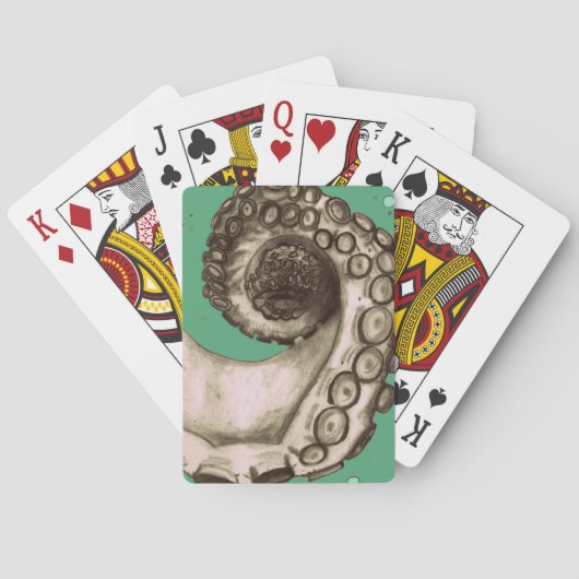 -groene inktbuis pokerkaarten (Achterkant)