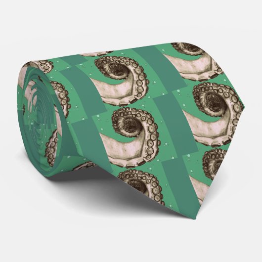 -groene inktbuis stropdas (Opgerold)