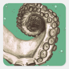 -groene inktbuis vierkante sticker