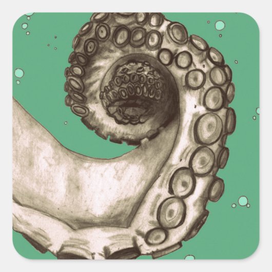 -groene inktbuis vierkante sticker (Voorkant)