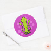 Groene inktvis Stickers (Envelop)