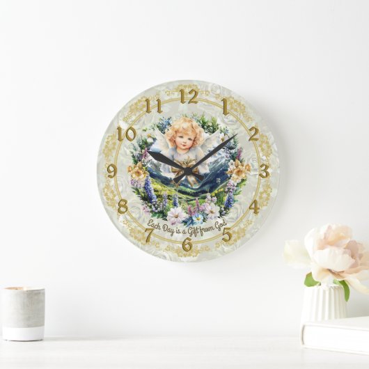  groene Inspirerend Angel Cherub Grote Klok (Huis)