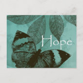 Groene Inspirerende Hoop Vlinder Briefkaart (Voorkant)