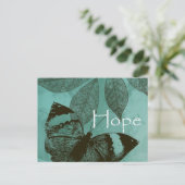 Groene Inspirerende Hoop Vlinder Briefkaart (Staand voorkant)