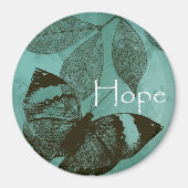 Groene Inspirerende Hoop Vlinder Magneet (Voorkant)