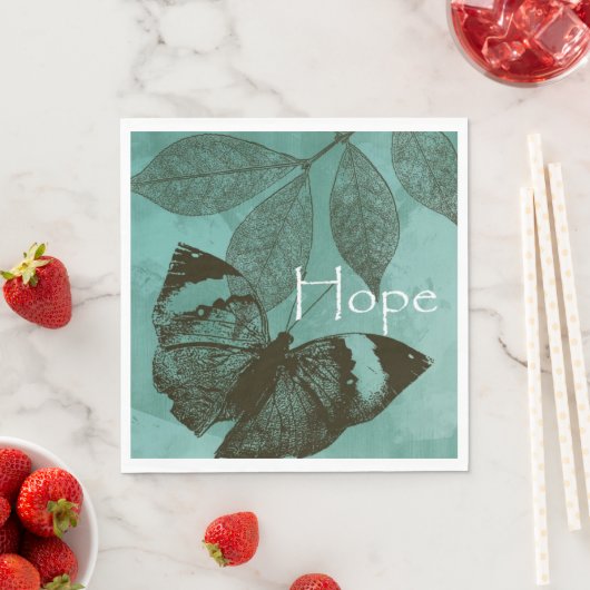 Groene Inspirerende Hoop Vlinder Servet (Insitu)