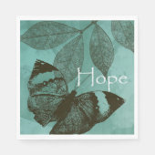 Groene Inspirerende Hoop Vlinder Servet (Voorkant)