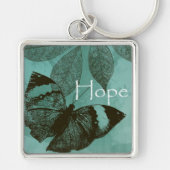 Groene Inspirerende Hoop Vlinder Sleutelhanger (Voorkant)