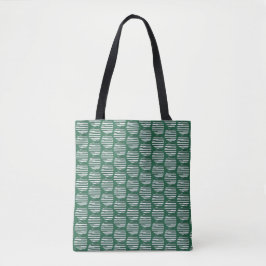 Groene interferentiebolletjes boodschappentas tote bag