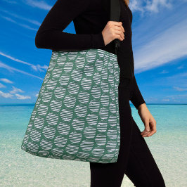 Groene interferentiebolvormen crossbody tas