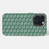 Groene interferentiebolvormen iPhone hoesje (Achterkant horizontaal)