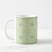 Groene Interlaced Blocks Coffee Mok (Links)