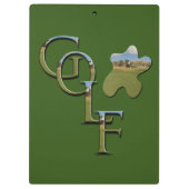 Groene Interlinked Golfnaam, Klembord (Achterkant)