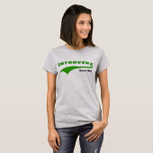 Groene Introvert Typografie Swoosh Aangepaste Datu T-shirt (Voorkant volledig)