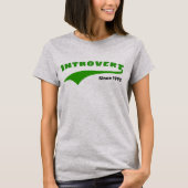 Groene Introvert Typografie Swoosh Aangepaste Datu T-shirt (Voorkant)