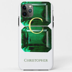 Groene iPhone case facette Gemstone Emerald