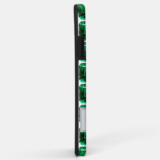Groene iPhone case facette Gemstone Emerald (Achterkant/rechts)