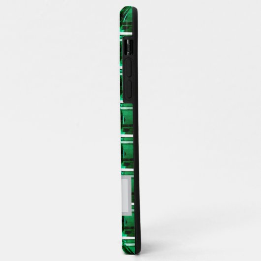 Groene iPhone case facette Gemstone Emerald (Achterkant/links)