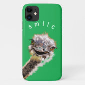Groene iPhone Case met Grappige struisvogel - Glim (Achterkant)