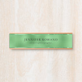 Groene iriserende glazen textuur deurbordje (Voorkant)