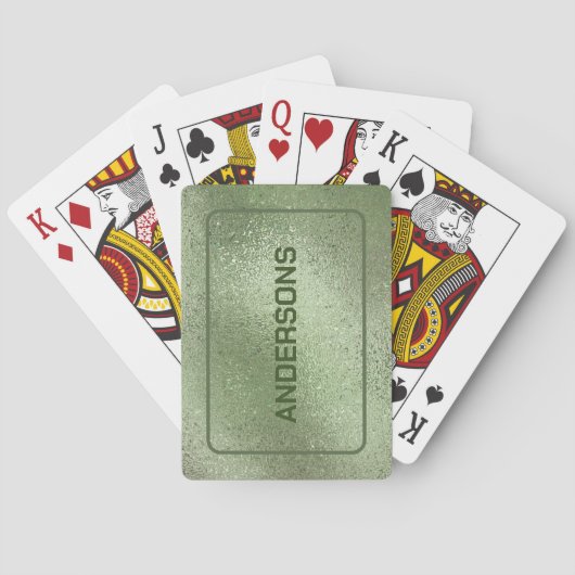 Groene iriserende structuur pokerkaarten (Achterkant)