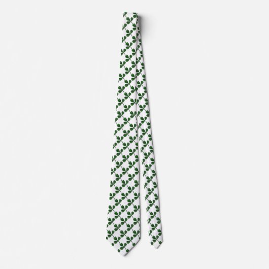GROENE IRISH SHAMROCK STROPDAS (Voorkant)