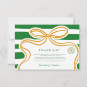 Groene Italiaanse Wedding Food Sketch Bedankkaart (Voorkant)