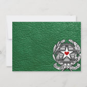 Groene Italië trouwfoto dank u Bedankkaart (Achterkant)